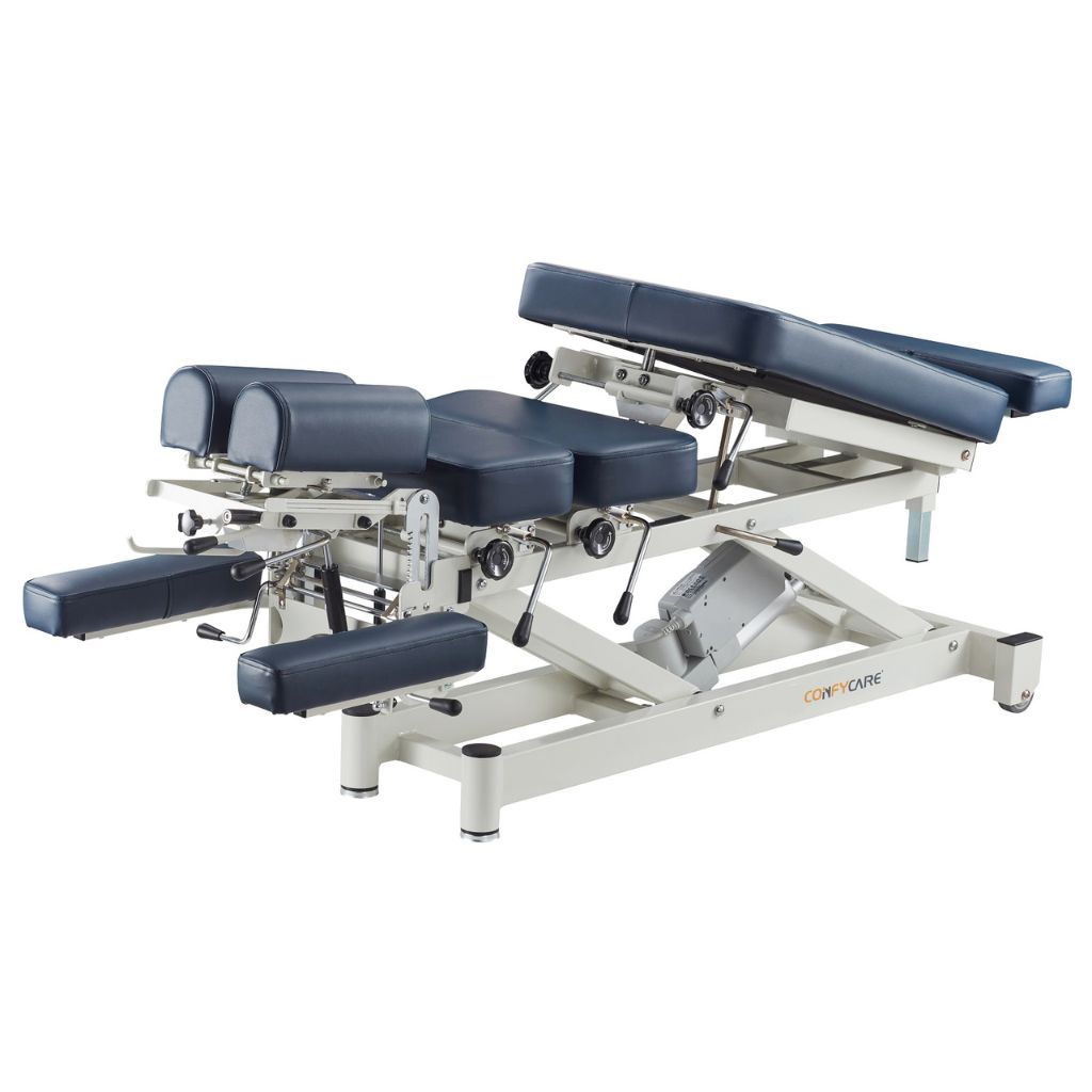 Pacific Medical Chiropractic Table With 4 Drop Sections Navy Blue