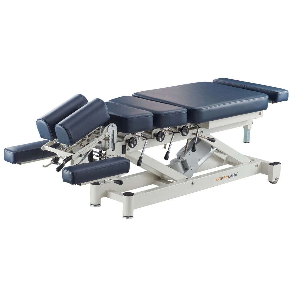 Pacific Medical Chiropractic Table With 4 Drop Sections Navy Blue