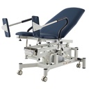 Pacific Medical Gynaecology Treatment Chair Gas Lift Back With Foot Stirrups Navy Blue