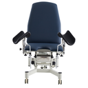 Pacific Medical Gynaecology Treatment Chair Gas Lift Back With Foot Stirrups Navy Blue
