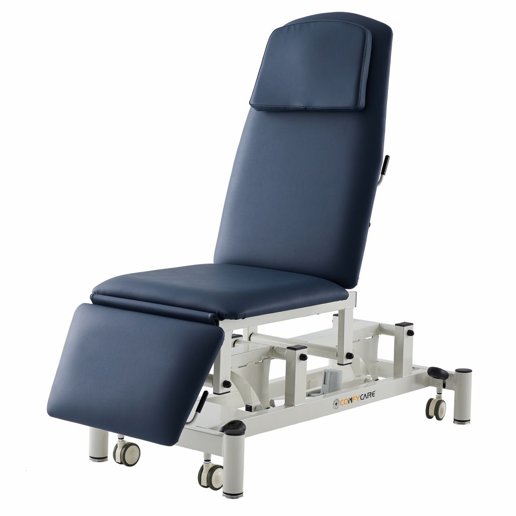 Pacific Medical Podiatry Chair Multi-Purpose Chair Gas Lift Leg And Back Section Navy Blue