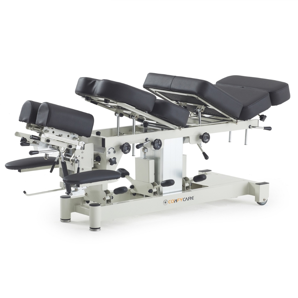 Pacific Medical Premium Column Lift Chiropractic Table With 4 Drop Sections 