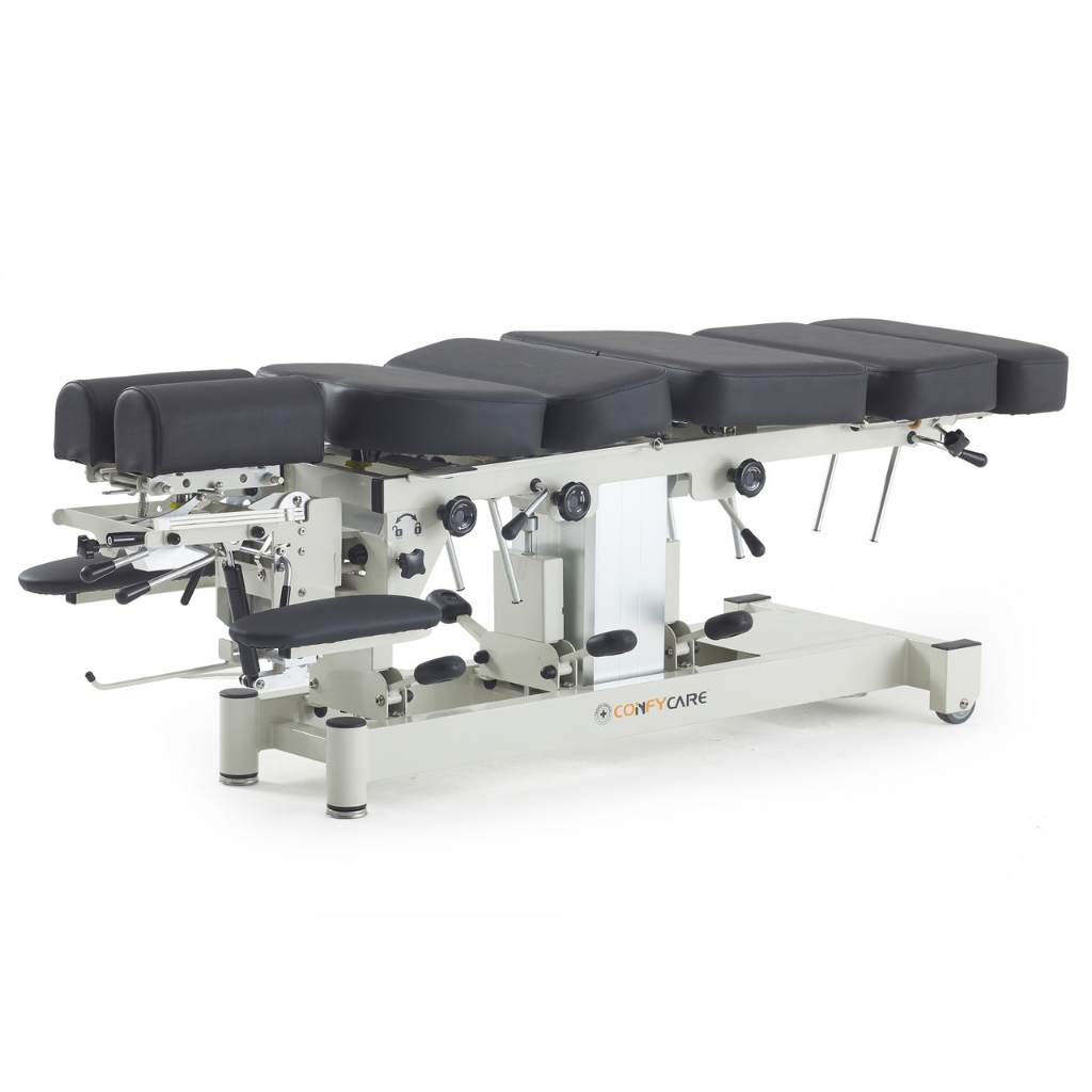 Pacific Medical Premium Column Lift Chiropractic Table With 4 Drop Sections 