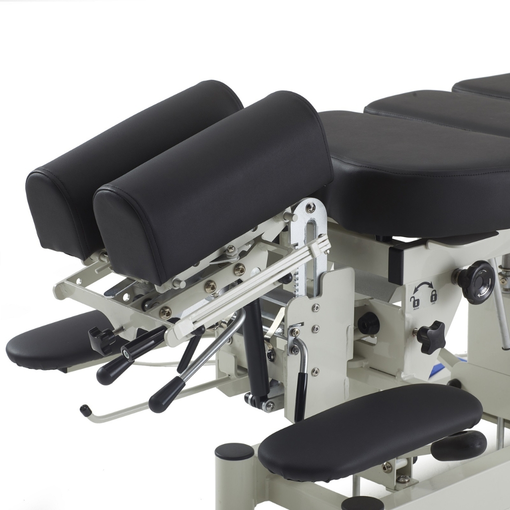 Pacific Medical Premium Column Lift Chiropractic Table With 4 Drop Sections 