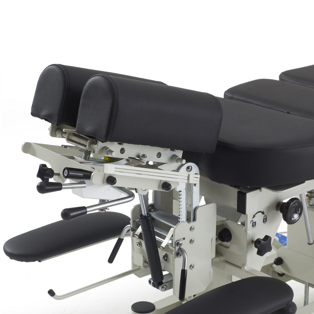 Pacific Medical Premium Column Lift Chiropractic Table With 4 Drop Sections 