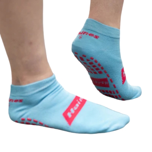 Haines SallySock Non-Slip Patient Socks Large Sock size - Yellow Grips Pack of 20 Pairs