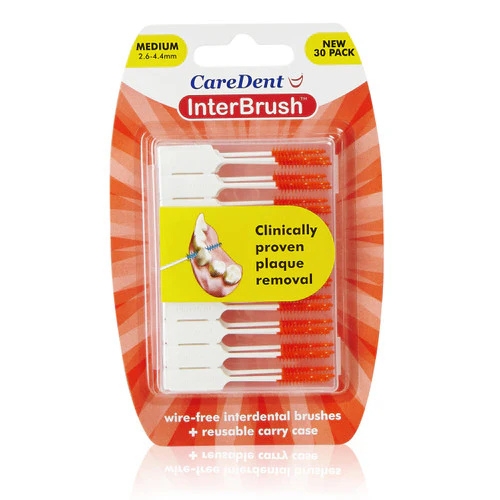 Caredent Interbrush Orange Medium Box Of 6