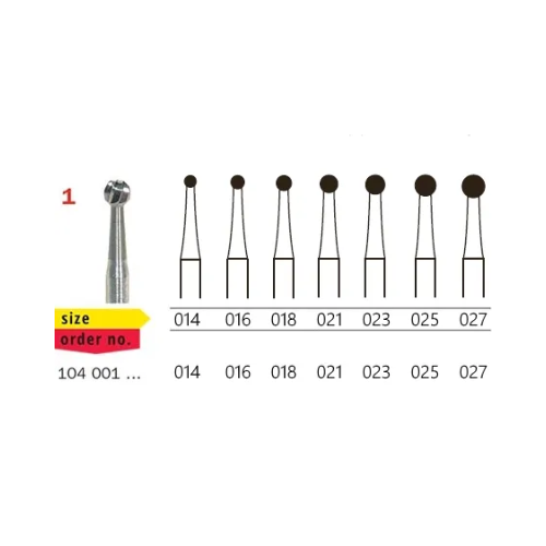 Diaswiss HP Tungsten Carbide Round Bur 104 001 023 Pack Of 5