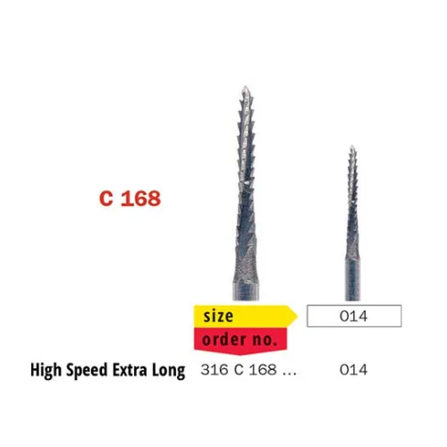 Diaswiss FG Tungsten Carbide Surgical Bone Cutter X-Long 316C 168 014