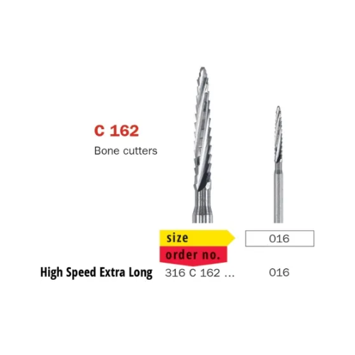 Diaswiss FG Surgical X-Long Bone Cutter Carbide Lindemann 316C 162 016 Pack Of 5