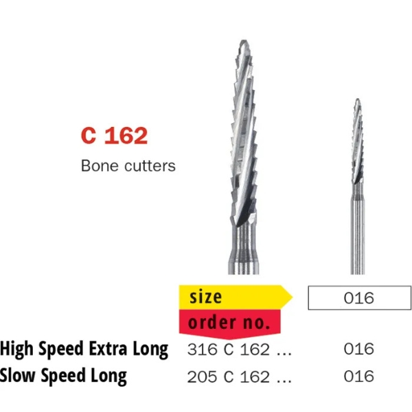Diaswiss RA Surgical X-Long Bone Cutter Carbide Lindemann 205C 162 016 Pack Of 5