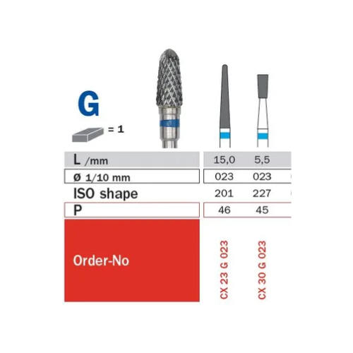 Diaswiss Tungsten Carbide Cutter Cross Cut Medium CX23G023