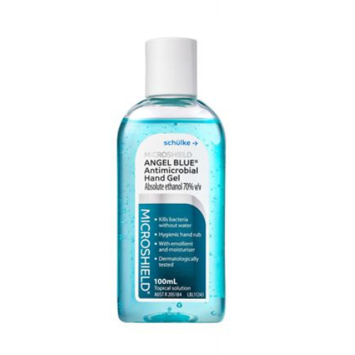 Microshield Angel Blue Antimicrobial Hand Sanitiser Gel 100ml