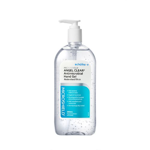 Microshield Angel Clear Antimicrobial Hand Sanitiser Gel 500ml
