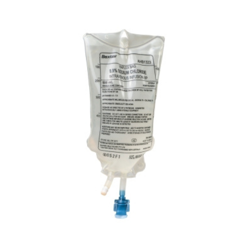 Baxter Sodium Chloride 0.9% Intravenous Infusion Viaflex Bag 500ml