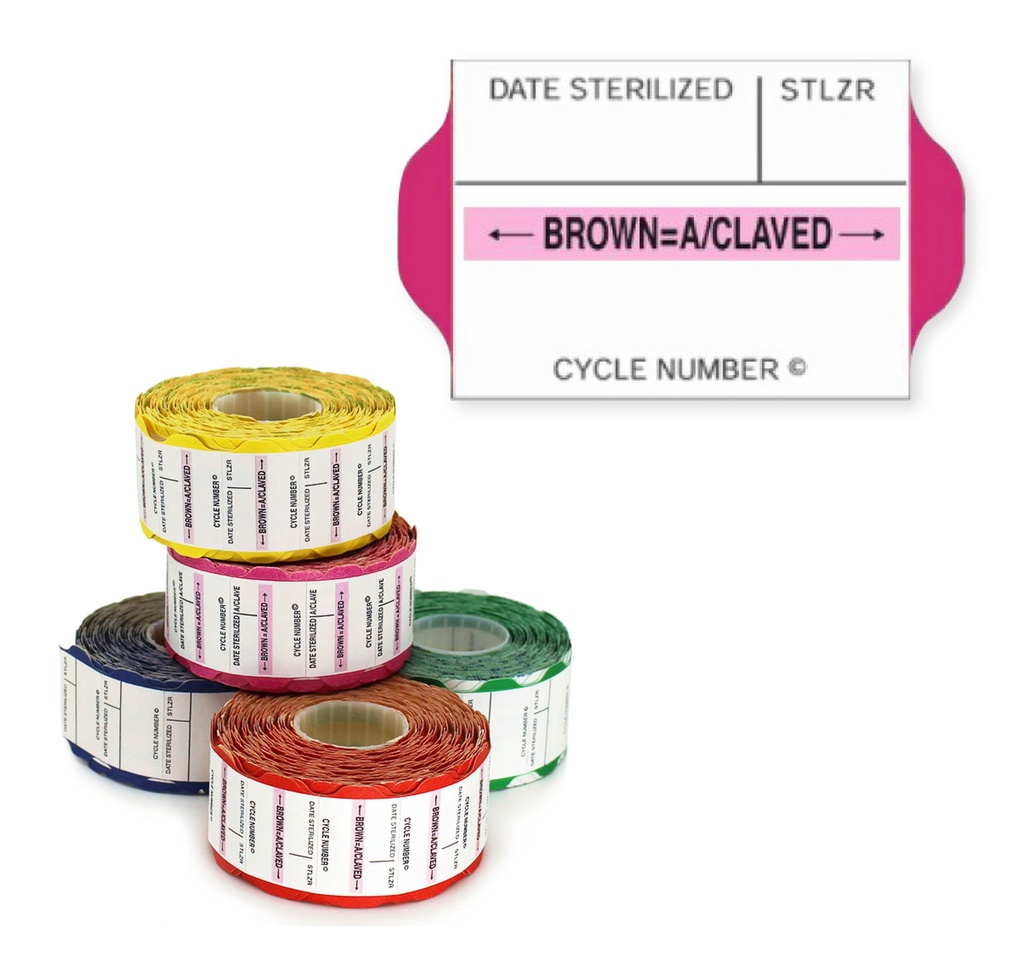 Suretrax Process Indicator Batch Labels Cerise Roll Of 700