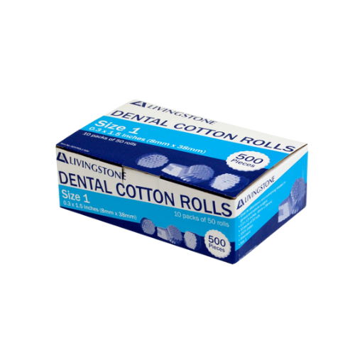Dental Cotton Rolls Size 1 8mm x 38mm Pack Of 500