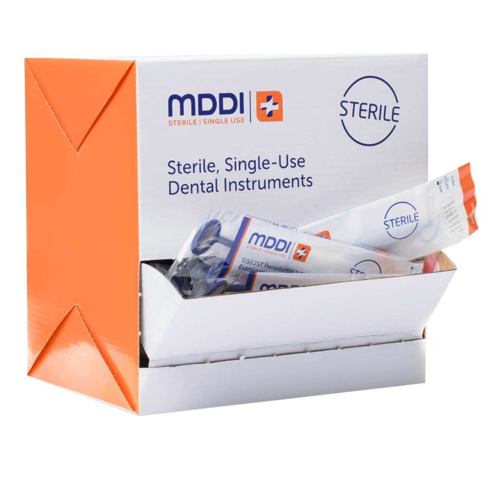 MDDI Sterile Disposable Front Face Mirrors With Percussion Tip Box Of 180