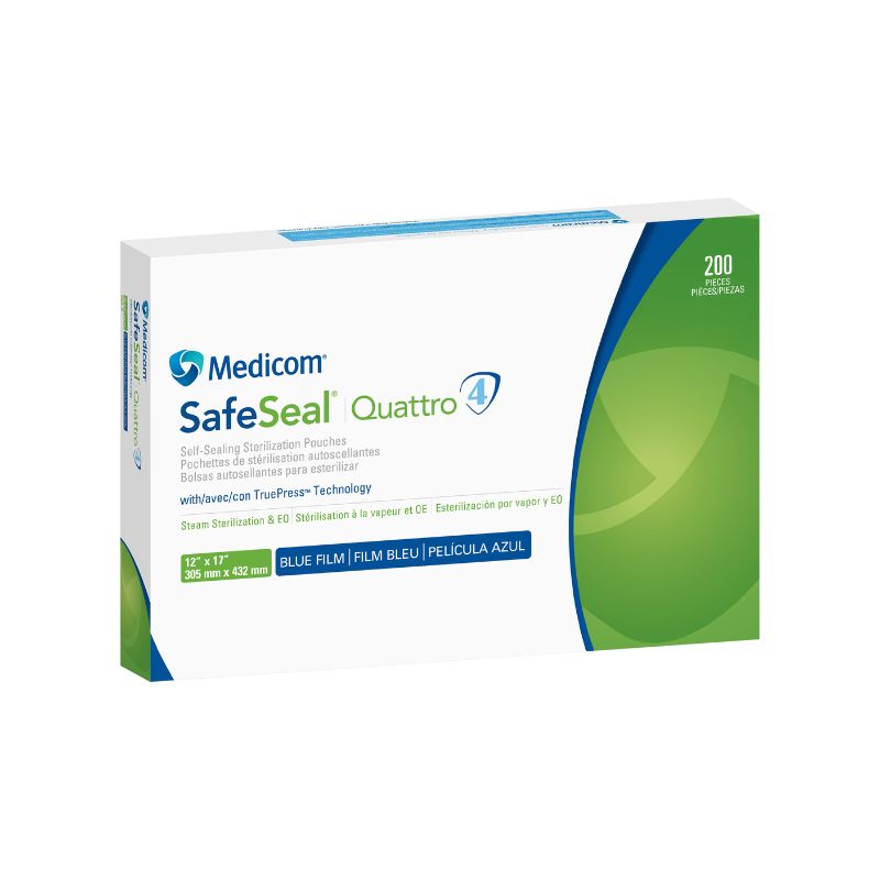 Medicom SafeSeal Quattro Self Sealing Sterilisation Pouches 305x432mm Box Of 200