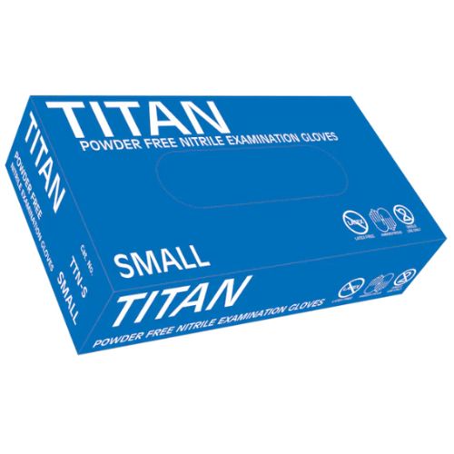 Mediflex Black Titan Nitrile Gloves Small Pack Of 100