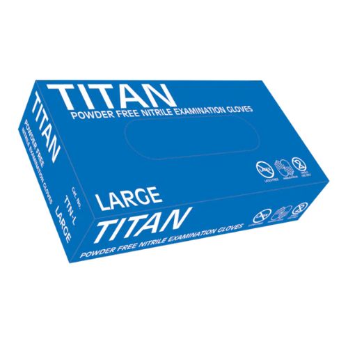Mediflex Black Titan Nitrile Gloves Large Pack Of 100