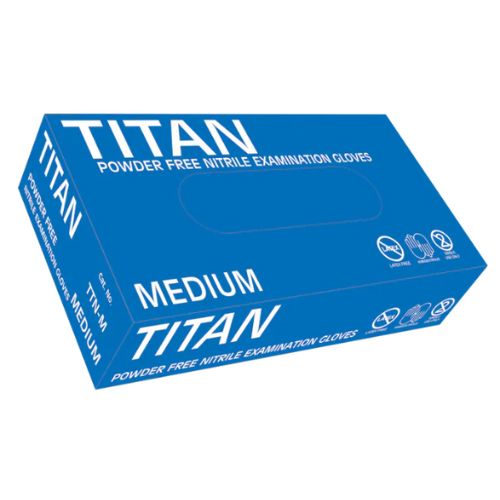 Mediflex Black Titan Nitrile Gloves Medium Pack Of 100
