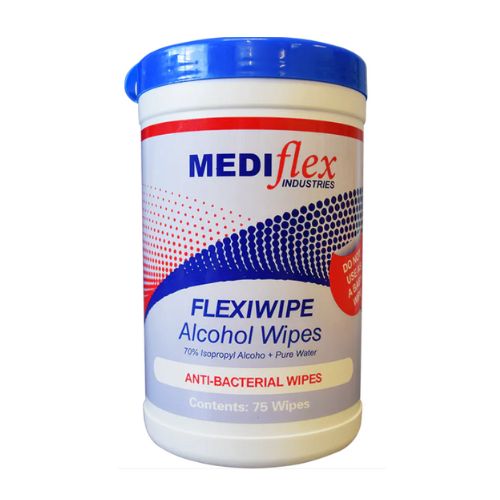 Mediflex Flexiwipe Isopropyl Alcohol Wipes Tub Of 75 Wipes