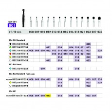 SS White Diamond FG Round Bur 801 524 012 Medium Pack Of 5