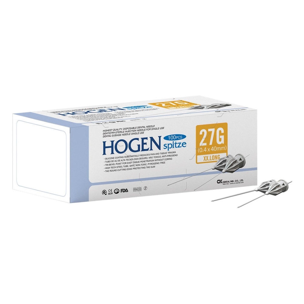 Hogenspitze Dental Needles Long 27Gx40mm Imperial Thread Box Of 100