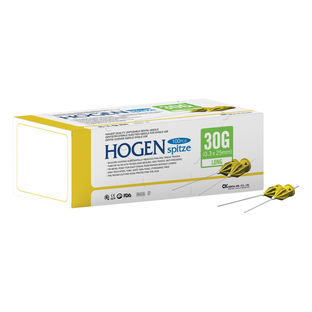 Hogenspitze Dental Needles Long 30Gx25mm Box Of 100