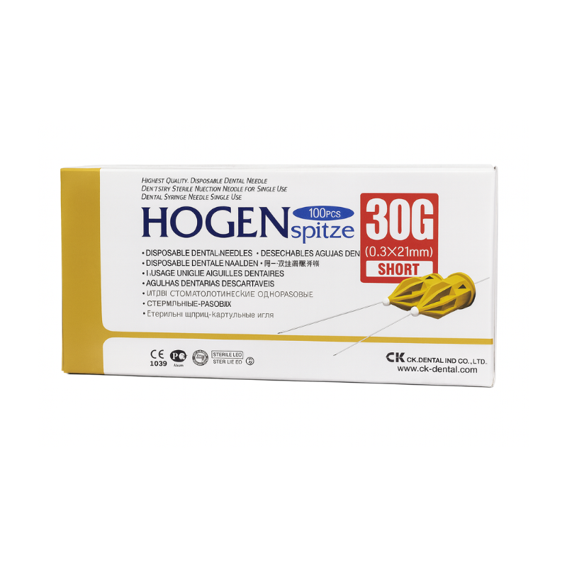 Hogenspitze Dental Needles Short 30Gx21mm Imperial Thread Box Of 100