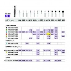 SS White Diamond FG Round Bur 314 801 514 018 Fine Pack Of 5