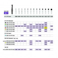 SS White Diamond FG Round Bur 801 514 023 Fine Pack Of 5