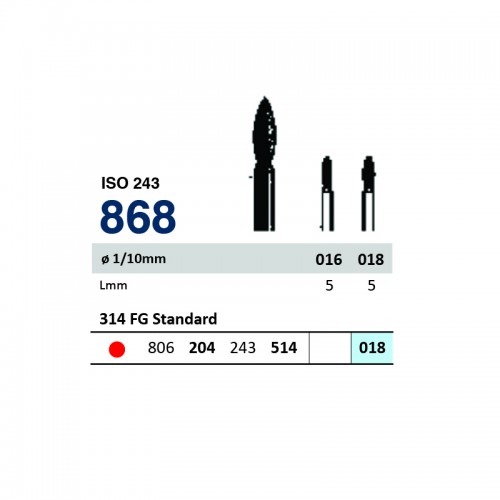 SS White Diamond RA Football Bur 868 514 018 Fine Pack Of 5