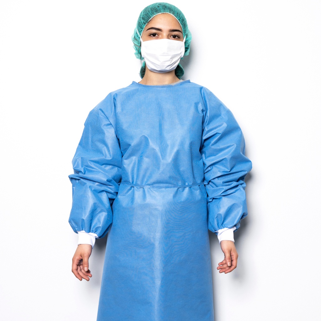 Softmed Level 1 Isolation Gowns Blue Medium Carton Of 60