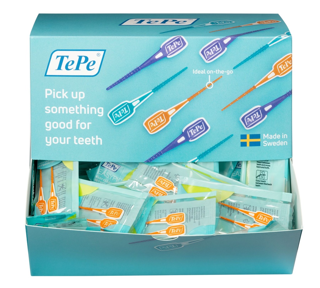 TePe EasyPick Dispenser Box Orange XS/S 100 x Pack Of 2