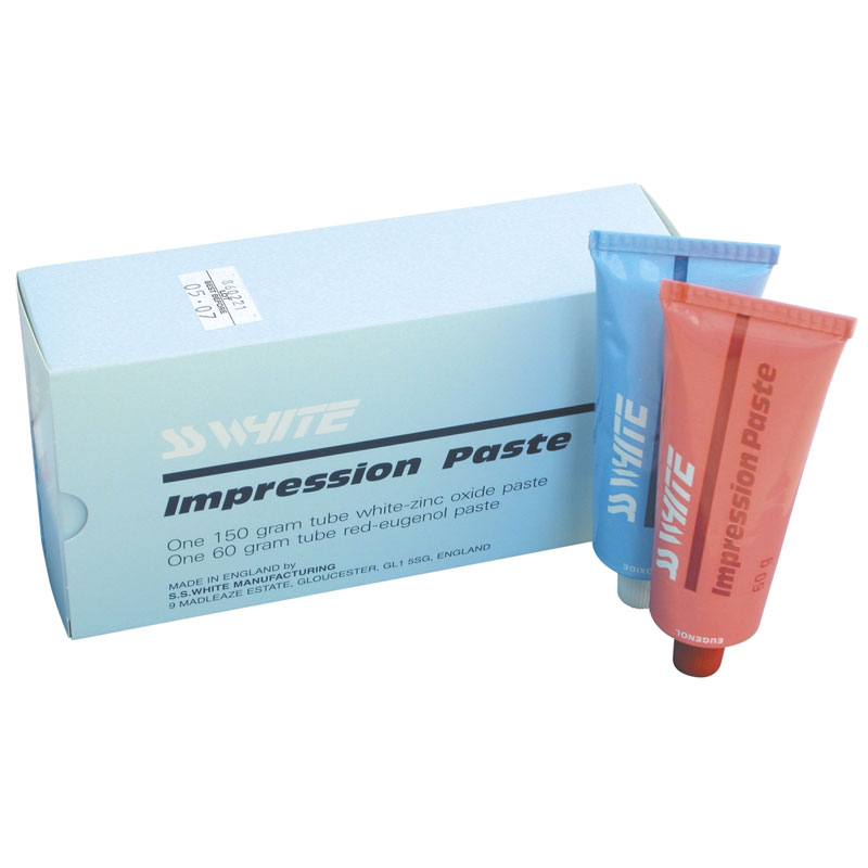 SS White Zinc Oxide Eugenol Impression Paste Base 150gm Catalyst 60gm
