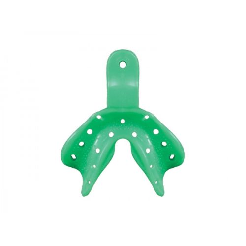 Unident Edentulous Impression Tray Green Medium Lower Pack Of 12