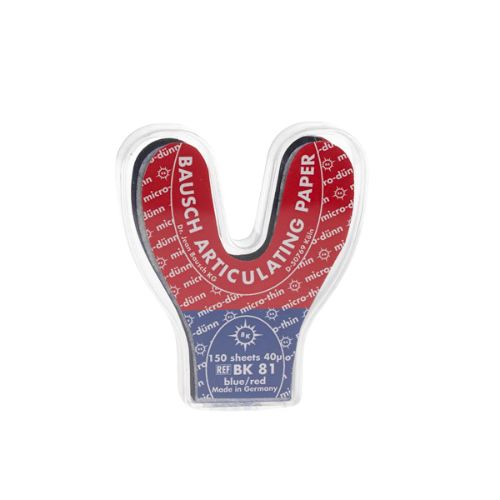 Bausch Articulating Paper Horseshoe Blue/Red 40u BK81