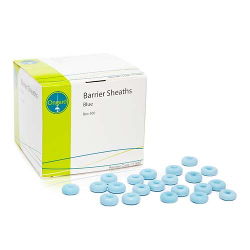 Ongard Barrier Sheaths Latex Blue Box Of 500