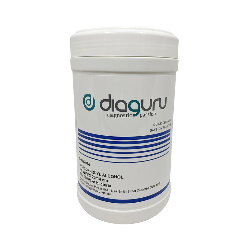 DiaGuru Iso Propyl Alcohol Wipes Canister Of 100
