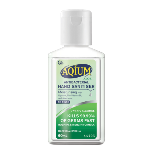 Aqium Antibacterial Hand Sanitiser With Aloe 60ml