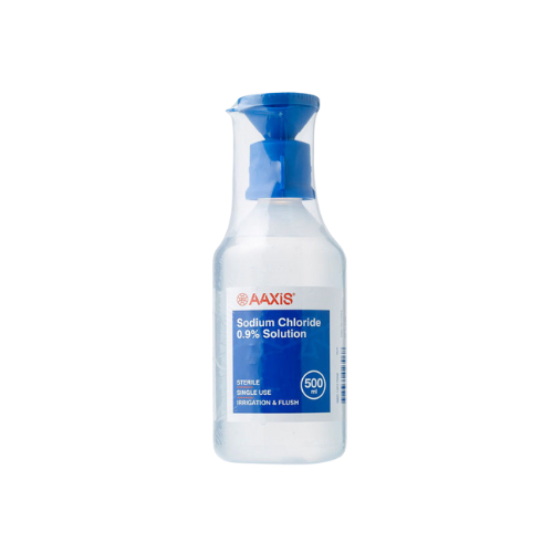 Aaxis Sodium Chloride 0.9% Solution 500ml Bottle