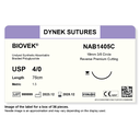Dynek Biovek Synthetic Absorbable 4/0x76cm On 19mm 3/8 Undyed Beige Sutures Box Of 36
