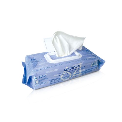 Medicom Pre-Moistened Washcloths In Bag 22.9x33cm