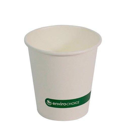Paper Aqueous Lined Compostable and Recyclable Single Wall Cups White 6 Oz Carton Of 1000