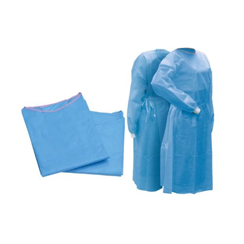 Medicom SafeWear SMS Isolation Gown AAMI PB70 Level 3 Blue Large Pack Of 10