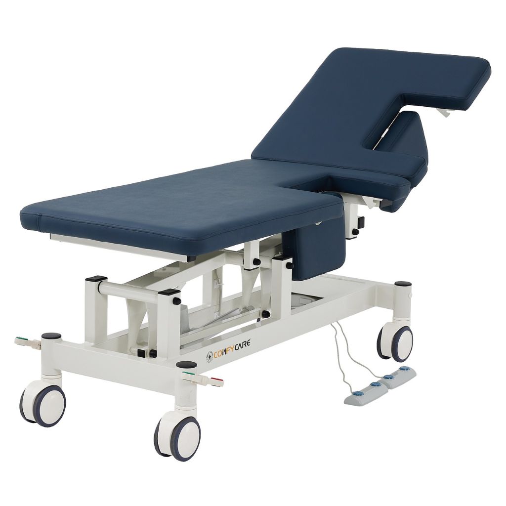 Pacific Medical 2 Section Cardiology Couch Navy Blue