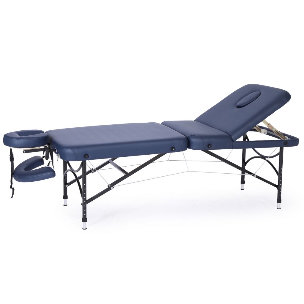 Pacific Medical 3 Section Portable Massage Table Navy Blue