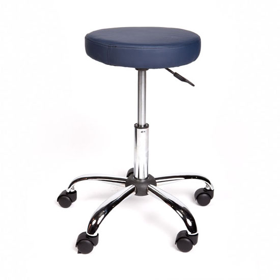 Pacific Medical Standard Round Stool Navy Blue